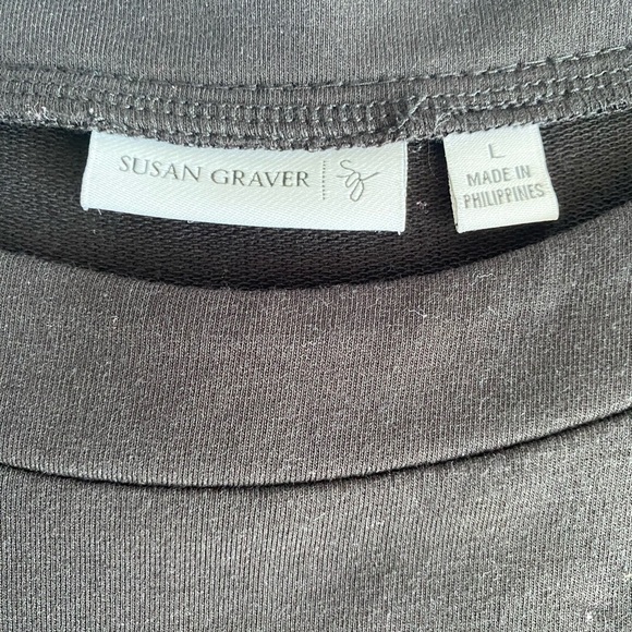 Susan Graver‎ Women’s Black Jumper Size Large Pockets Minimalist Knee Length - Picture 7 of 10